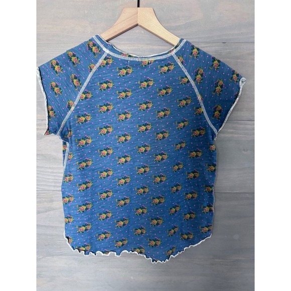 Natural Life Lily Cotton Short Sleeve Tee Shirt Size Small Blue - Picture 6 of 8